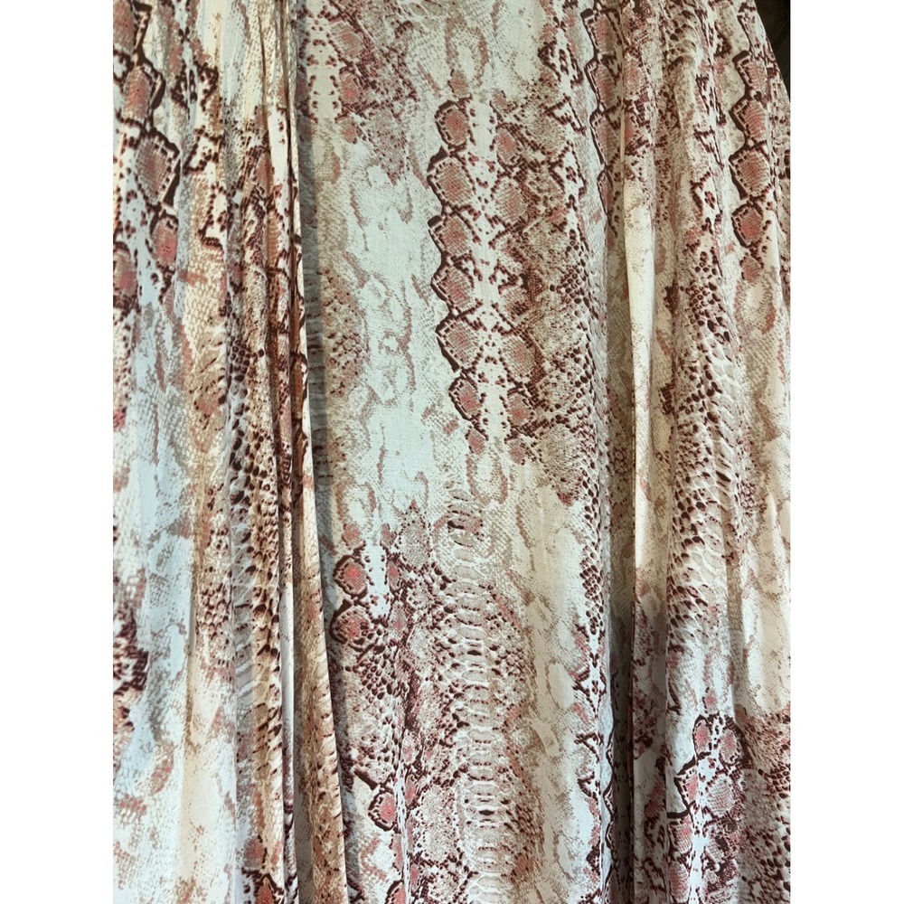 Neutral Snakeskin Print Open Front Kimono Wrap XXL-XXXL Animal Print Bohemian - Picture 8 of 10
